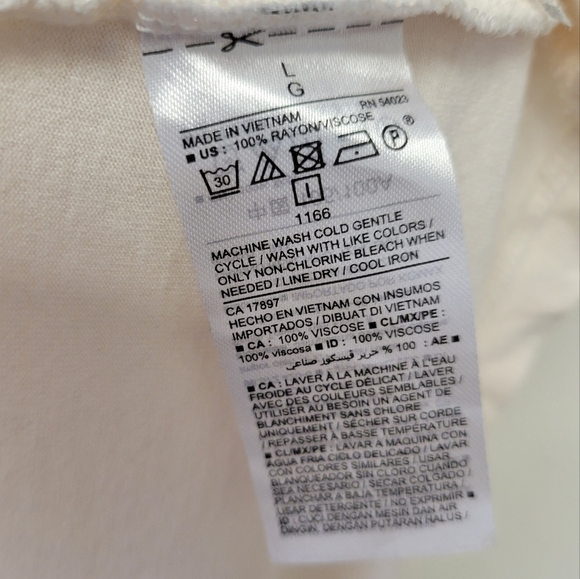 Old Navy Cold Shoulder Swing Ruffle Top Cream L - Picture 4 of 6